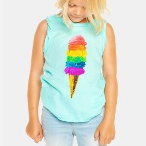 Chaser toddler girls every scoop ice cream muscle tank